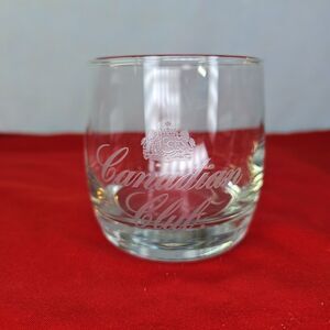 Canadian Club Etched Tumbler 10 oz Glass Whiskey Cognac Drink Smart